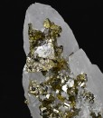 Cleiophane, Pyrite, Chalcopyrite, Galena on Quartz