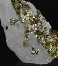 Cleiophane, Pyrite, Chalcopyrite, Galena on Quartz