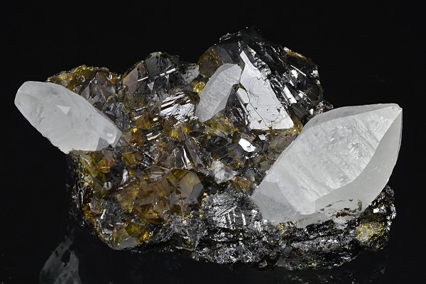 gem Sphalerite var.Cleiophane, Quartz