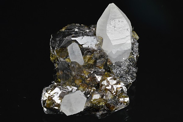 gem Sphalerite var.Cleiophane, Quartz