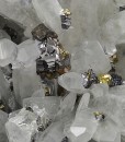 Quartz, gem Sphalerite var.Cleiophane, Chalcopyrite, Pyrite