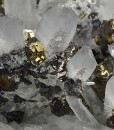Quartz, gem Sphalerite var.Cleiophane, Chalcopyrite, Pyrite