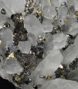 Quartz, gem Sphalerite var.Cleiophane, Chalcopyrite, Pyrite
