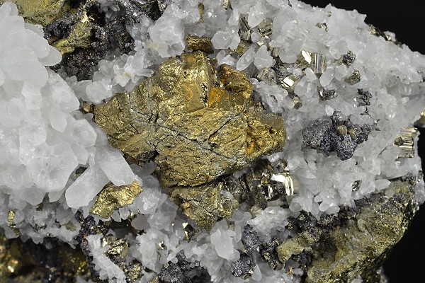 Chalcopyrite, Quartz, Pyrite, Sphalerite