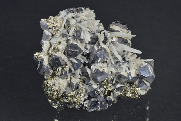 Truncated Galena, Pyrite, Quartz, Calcite