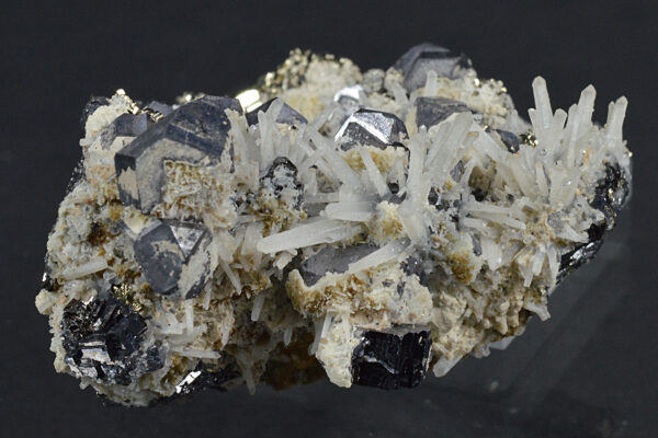 Truncated Galena, Pyrite, Quartz, Calcite