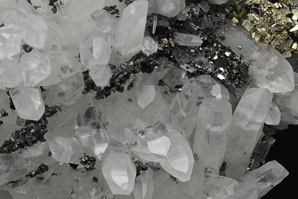 Quartz, Pyrite, Sphalerite