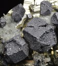 Pyrite, truncated Galena, Quartz