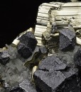 Pyrite, truncated Galena, Quartz