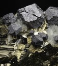 Pyrite, truncated Galena, Quartz
