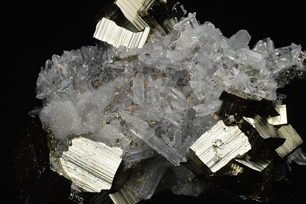 Pyrite, Bi-terminated Quartz