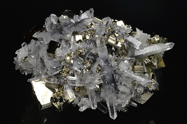Pyrite, Bi-terminated Quartz