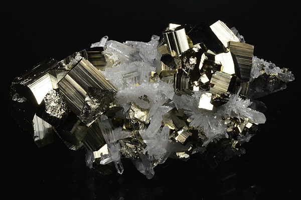 Pyrite, Bi-terminated Quartz