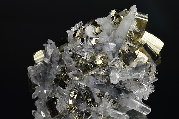 Pyrite, Bi-terminated Quartz