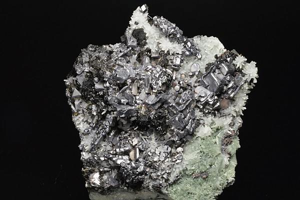 Skeletal Galena, Sphalerite, Japan Law Twin Quartz