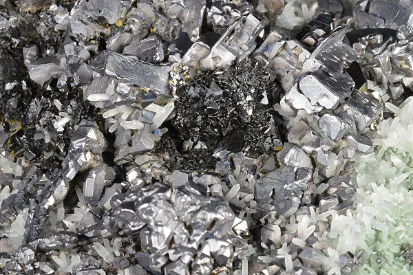 Skeletal Galena, Sphalerite, Japan Law Twin Quartz