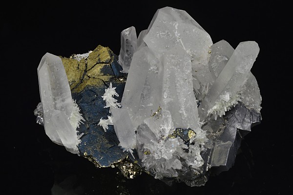 Iridescent Chalcopyrite, Quartz, Galena, Pyrite