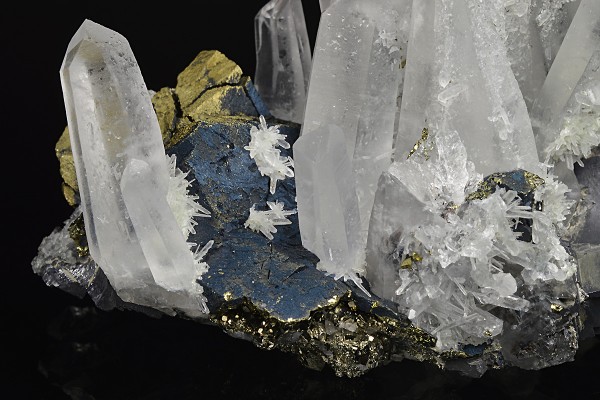 Iridescent Chalcopyrite, Quartz, Galena, Pyrite