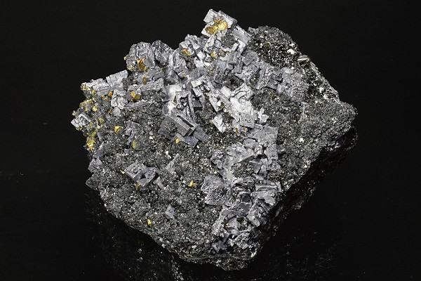 Skeletal Galena, Sphalerite, Chalcopyrite, Pyrite, Quartz