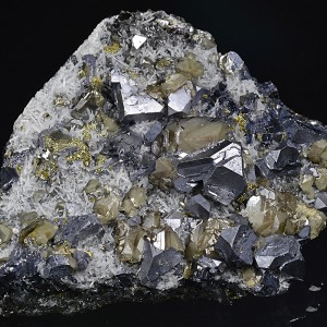 gem Sphalerite var.Cleiophane, Galena, Quartz