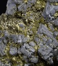 Chalcopyrite, truncated Galena, Pyrite, Cleiophane