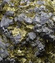 Chalcopyrite, truncated Galena, Pyrite, Cleiophane