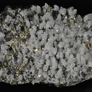 Quartz with growth phantoms, Pyrite, Sphalerite, Galena