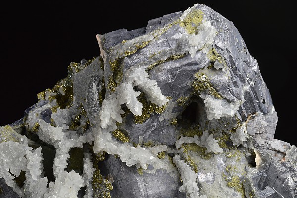Galena, Quartz, Chalcopyrite