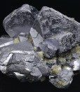 Twinned and truncated Galena, Calcite