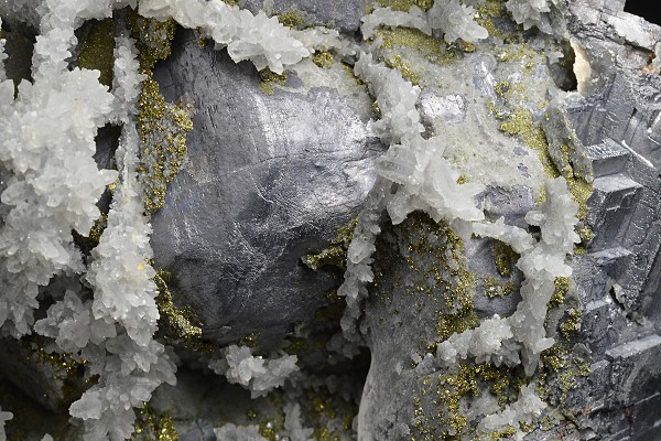 Galena, Quartz, Chalcopyrite