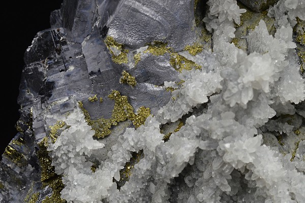 Galena, Quartz, Chalcopyrite