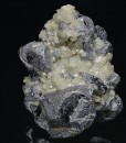 Twinned and truncated Galena, Calcite