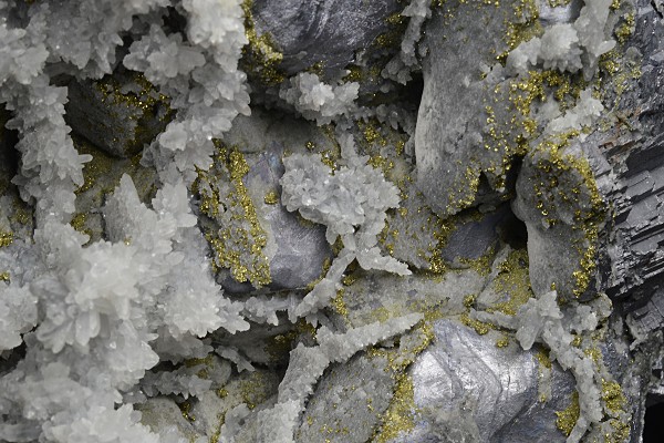 Galena, Quartz, Chalcopyrite