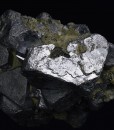 Twinned and truncated Galena, Calcite