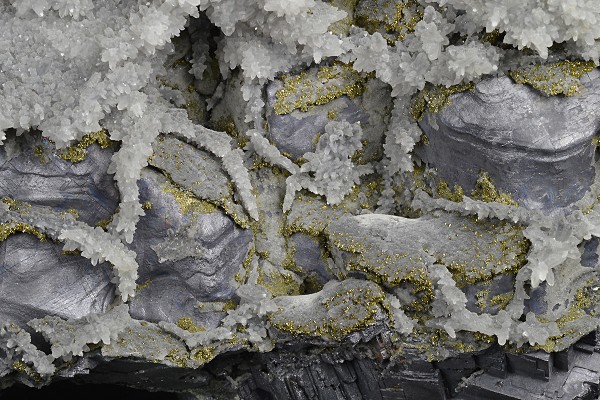 Galena, Quartz, Chalcopyrite