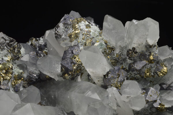 Quartz, Galena, Chalcopyrite, Pyrite