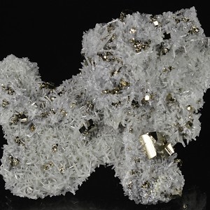 Pyrite on Quartz, Calcite