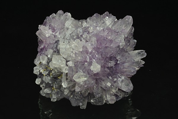 Quartz var.Amethyst, Pyrite