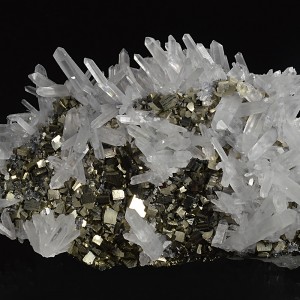 Quartz on Pyrite