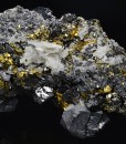 Truncated Galena, Chalcopyrite, Pyrite, Quartz