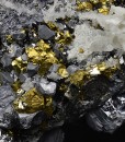 Truncated Galena, Chalcopyrite, Pyrite, Quartz