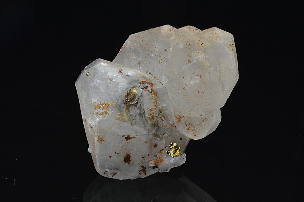 Manganoan Calcite, Quartz, Chalcopyrite