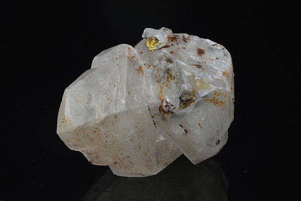 Manganoan Calcite, Quartz, Chalcopyrite