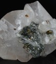 Manganoan Calcite, Quartz, Chalcopyrite