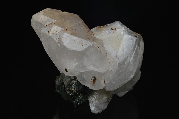 Manganoan Calcite, Quartz, Chalcopyrite