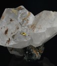 Manganoan Calcite, Quartz, Chalcopyrite