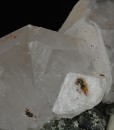 Manganoan Calcite, Quartz, Chalcopyrite