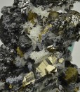 Pyrite, gem Sphalerite var.Cleiophane, Quartz, Galena, Chalcopyrite