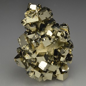 Pyrite on Calcite