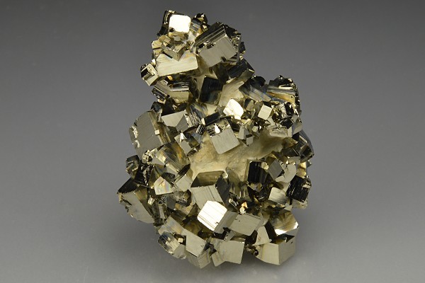 Pyrite on Calcite